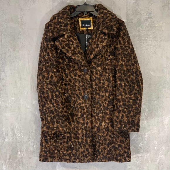 Sam Edelman Jackets & Blazers - SAM EDELMAN Animal Print Pressed Boucle Button Closure Coat SZ M